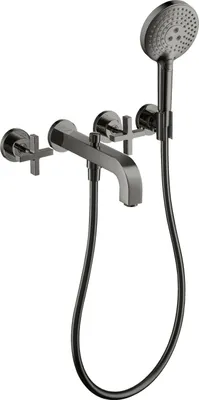 Immagine prodotto di hansgrohe AXOR Citterio Mélangeur bain 3 trous avec poignées croisées, 39447330, 39447330