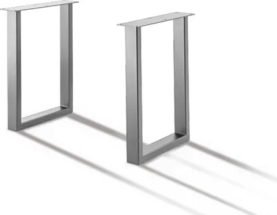 Produktbild von Tischfuß U 60x8x72 Stahl Edelstahlfarben