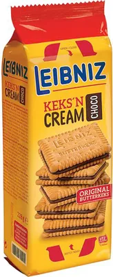 Produktbild von Leibniz Keks n Cream Choco Butterkeks mit feinster Schoko Creme 228g