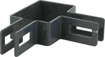 Obrázok produktu pre LogistSystem rohová svorka okrúhla 60x40mm - antracitová Plotová svorka pre plotové stĺpiky - Upevnenie pletivových panelov - Plotové svorky Svorka na stĺpiky