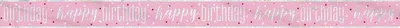 Produktbild von Banner rosa & silber Happy Birthday