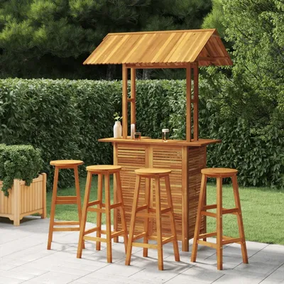 Produktbild von The Living Store 5-tlg. Gartenbar-Set Massivholz Akazie