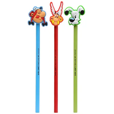 Produktbild von Asterix, Obelix & Idefix Bleistift mit PVC-Topper
