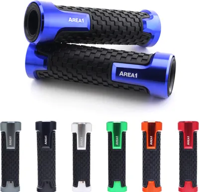 Produktbild von Area1 universal Motorrad Griffe Motorroller Lenkergriffe Griffgummis 2 Stück 1x 22mm + 1x 24-25mm (7/8 / 1 Zoll) kompatibel mit BMW Honda (11-B)