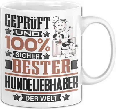 Produktbild von Hundeliebhaber Geschenk Lustiger Spruch für Hundeliebhaber Geschenkidee Bester Hundeliebhaber Der Welt (Weiß)