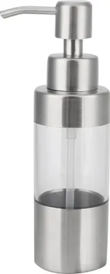 Produktbild von Transparente, manuelle Handseifen- und Lotionspenderflasche aus ABS und Edelstahl für Badezimmer