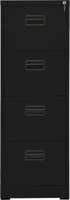 Produktbild von vidaXL Aktenschrank Schwarz 46x62x133 cm Stahl