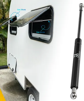 Image de 1 Piššce 12 Pouces 89 Lb/400 N Supports De Levage Noirs Amortisseurs Ressort š€ Gaz Universel Pour Camping-Car Voiture Camion Bateau