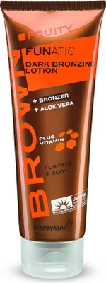 Produktbild von Tannymaxx Bräunungsverstärker & Bronzer Lotion für Sonne & Solarium, Sehr Dunkel, Fruity, UV-Relax, 125 ml