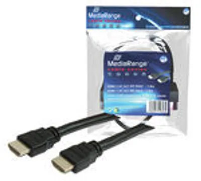 Produktbild von MediaRange MRCS114, 5 m, HDMI Typ A (Standard), HDMI Typ A (Standard), Schwarz