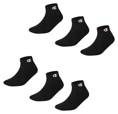 Produktbild von Champion Uni Basics 6pk Quarter Socken, Schwarz, 39-42 EU