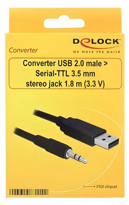 Produktbild von DeLOCK USB 2.0/3.5 mm 1.8m, 3.5mm, Männlich, USB, Männlich, 1,8 m, Schwarz