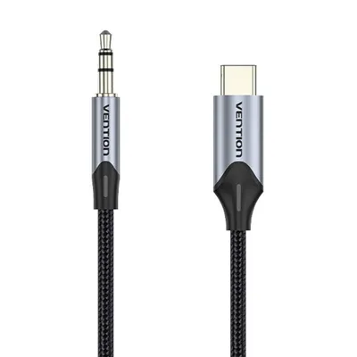 Image de Câble audio Usb-C vers 3.5Mm Mini Jack 1M Noir
