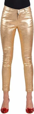 Produktbild von Stretchhose metallic gold Party Karneval Fasching, Groesse:38