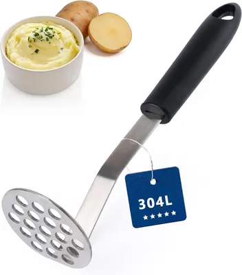 Produktbild von Kartoffelstampfer aus 18/10 Edelstahl, 26 cm, für Kartoffelpüree und Gemüse