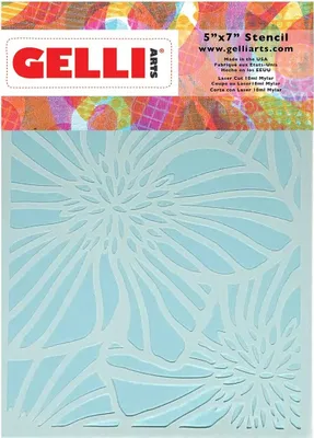 Zdjęcie produktu dla Szablon Gelli Arts „Kwiat jaskieru” 12,7 x 17,8 cm, wielokolorowy