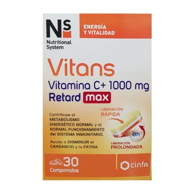 Zdjęcie produktu dla NS Vitans Witamina C+ 1000 mg Retard Max 30 Comp