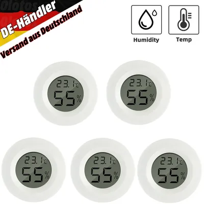 Produktbild von 5x Digital Thermo-Hygrometer Thermometer Luftfeuchtigkeit Temperaturmessgerät