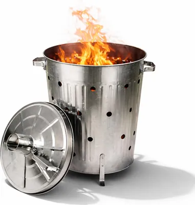 Image de Baril à feu XL galvanisé 75L Baril à combustion