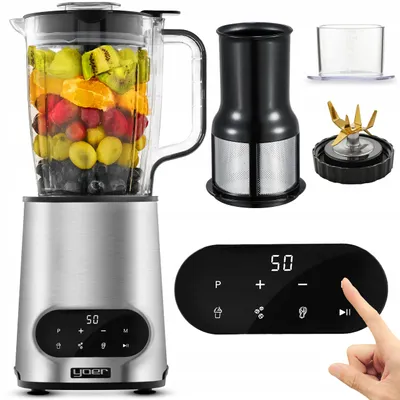 Produktbild von Yoer 2-in-1-Standmixer mit 2200 W, Entsafter und 10 Geschwindigkeitsstufen