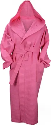 Immagine prodotto di A&R 028.50 | Robezz® Accappatoio in cialda con cappuccio Accappatoio con cappuccio - Colore: Rosa - Taglia: S/M
