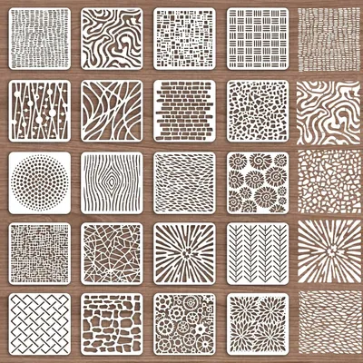 Produktbild von Malkostüme Schablonen 20 Stück, 15 x 15 cm, wiederverwendbar, für DIY-Projekt