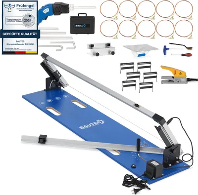 Produktbild von BAUTEC Styroporschneider GAZELLE 2 + STYROCUTTER 250W (Dauerbetrieb) im Koffer » inkl. 10 Schneidedrähte, Schleifraspel
