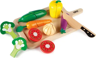 Produktbild von Tidlo Holzschnitt Gemüse Spielset, 20dlg.