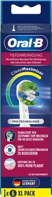 Produktbild von Oral B DEEP Cleaning Cleanmaximiser 6 PACK 6er Pack ErsatzbÃ1/4rstenköpfe