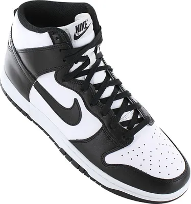 Produktbild von Nike Dunk High Retro - Herren Schuhe Leder Weiß-Schwarz DD1399-105 , EU 47 US 12.5