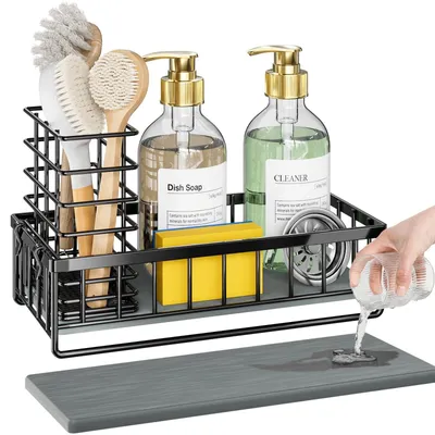 Produktbild von Küchen Caddy Schwammhalter mit Wasserdichter Seifenspender