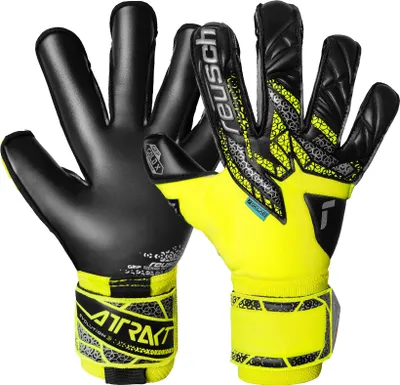 Produktbild von Reusch Torwarthandschuhe Attrakt Gold X Evolution mit nahtloser Passform 2025 safe yell/silver/black 8.5