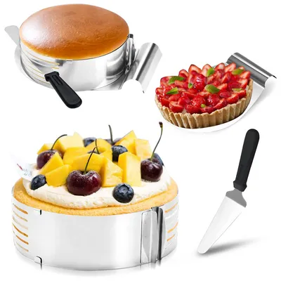 Immagine prodotto di Jayseuw 4 pezzi torta set base torta taglio aiuto torta accessori set torta taglierina torta server torta 23-30cm