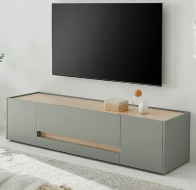 Produktbild von TV-Lowboard "Center" in Salbei und Barista Eiche TV Unterteil 170 cm