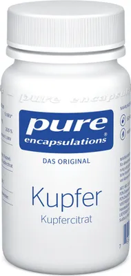 Produktbild von Pure Encapsulations Kupfer Kupfercitrat Kapseln 60 St