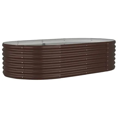 Obrázek produktu pro vidaXL Zvýšené lůžko Pozinkovaná ocel 152x80x36 cm Hnědá barva