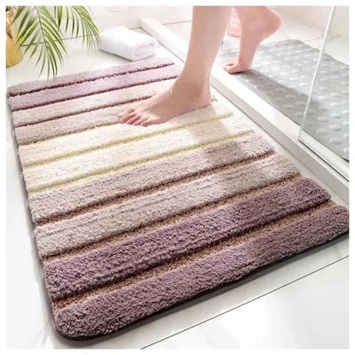 Obrázok produktu pre Mikrovláknová podložka – protišmyková, obdĺžniková – fialová, 50x80 cm