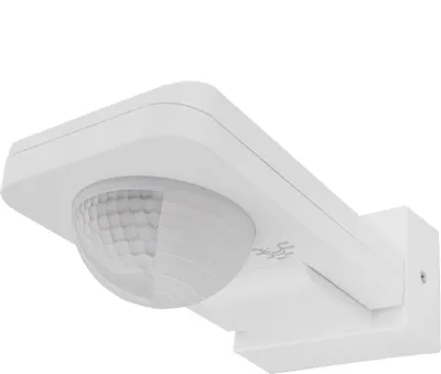 Produktbild von Ledvion - Weißer Aufbau Bewegungssensor 360° mit Dämmerungsschalter 20M Reichweite - IP65 -  EU -