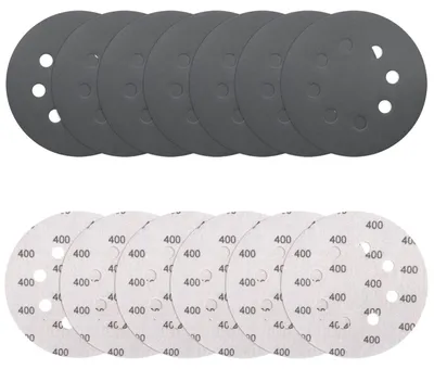 Produktbild von Schleifpapier 125mm Klett 70 Stück Nass & Trocken Körnung 400 8 Loch