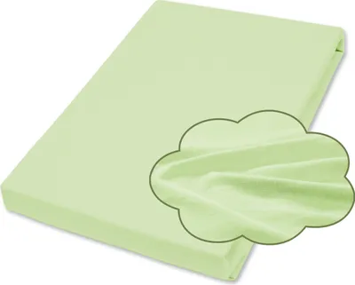 Produktbild von Traumhaft gut schlafen Spannbetttuch für Kinder, 100% Baumwolle, 70x140 cm, versch. Farben, Farbe: Hellgrün, Größe: 70 x 140 cm