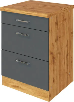 Produktbild von Held Möbel Schubladenunterschrank Sorrento BxTxH 50 x 60 x 86 cm anthrazit matt zerlegt 435.6280