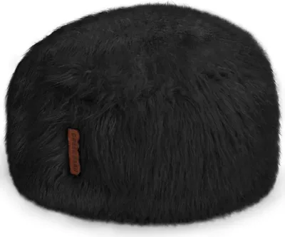 Produktbild von Green Bean® Sitzsack Fellotpik mit Füllmaterial (EPS Perlen) - Indoor Maße ca 100 x 55 cm - Bean Bag Sitzkissen Sitzpuff Sitzsessel Bodenkissen Lounge Schwarz