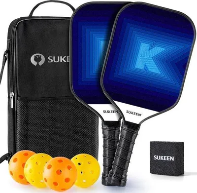 Obrázek produktu pro Sada 2 pickleballových raket ze skleněných vláken pro muže a ženy