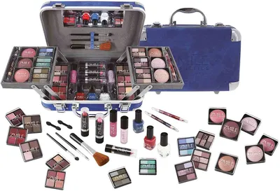 Produktbild von Deluxe Schminkkoffer Set Traveller blue 84 teilig