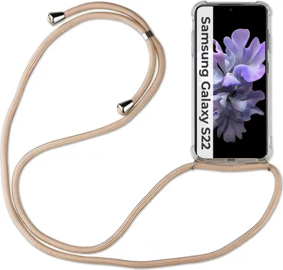 Produktbild von Handykette für Samsung S21 S22 S23 S24 FE Plus Ultra Handyhülle mit Band Hülle Galaxy S22 Beige / Braun