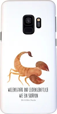 Produktbild von Mr. & Mrs. Panda Samsung Galaxy S9 Handyhülle Sternzeichen Skorpion - Weiß - Geschenk, November, Skorpione, Hülle, Geburtstag Oktober, Handy Schutzhülle, Cover