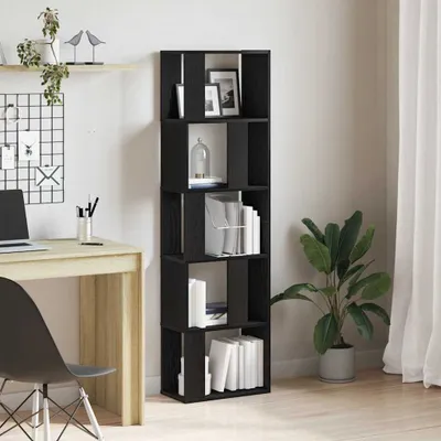 Produktbild von Möbel Bücherregal/Raumteiler Schwarz Eichen-Optik 45x24x159 cm - Bücherregale &47720