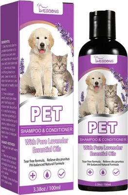 Produktbild von 100 ml Haustiershampoo Anti-Juckreiz Hundehaar Erweichungsshampoo Sanftes Katzenhaarwasch-Duschshampoo Heimtierbedarf