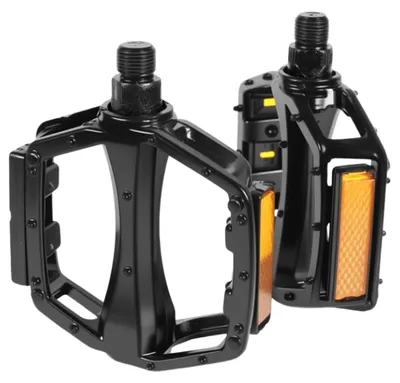 Image de Solidchoice - Pédales de vélo en aluminium légères, avec surface antidérapante et bandes réfléchissantes