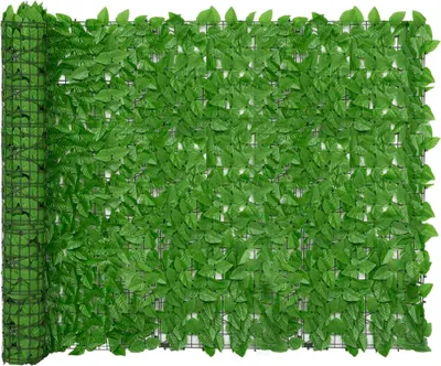 Obrázek produktu pro vidaXL Balkonová zástěna se zelenými listy 300x150 cm